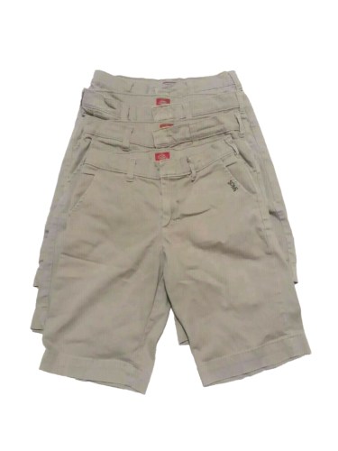 4 DICKIES Khaki Shorts Size 12 School Uniform Chinos Playground Camp 25" Waist - Picture 5 of 11