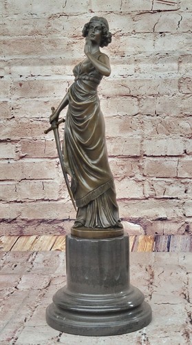 Greek Bronze Marble Art Goddess Wisdom Athena GOD OF WAR statue Sculpture Deal - 第 3/10 張圖片