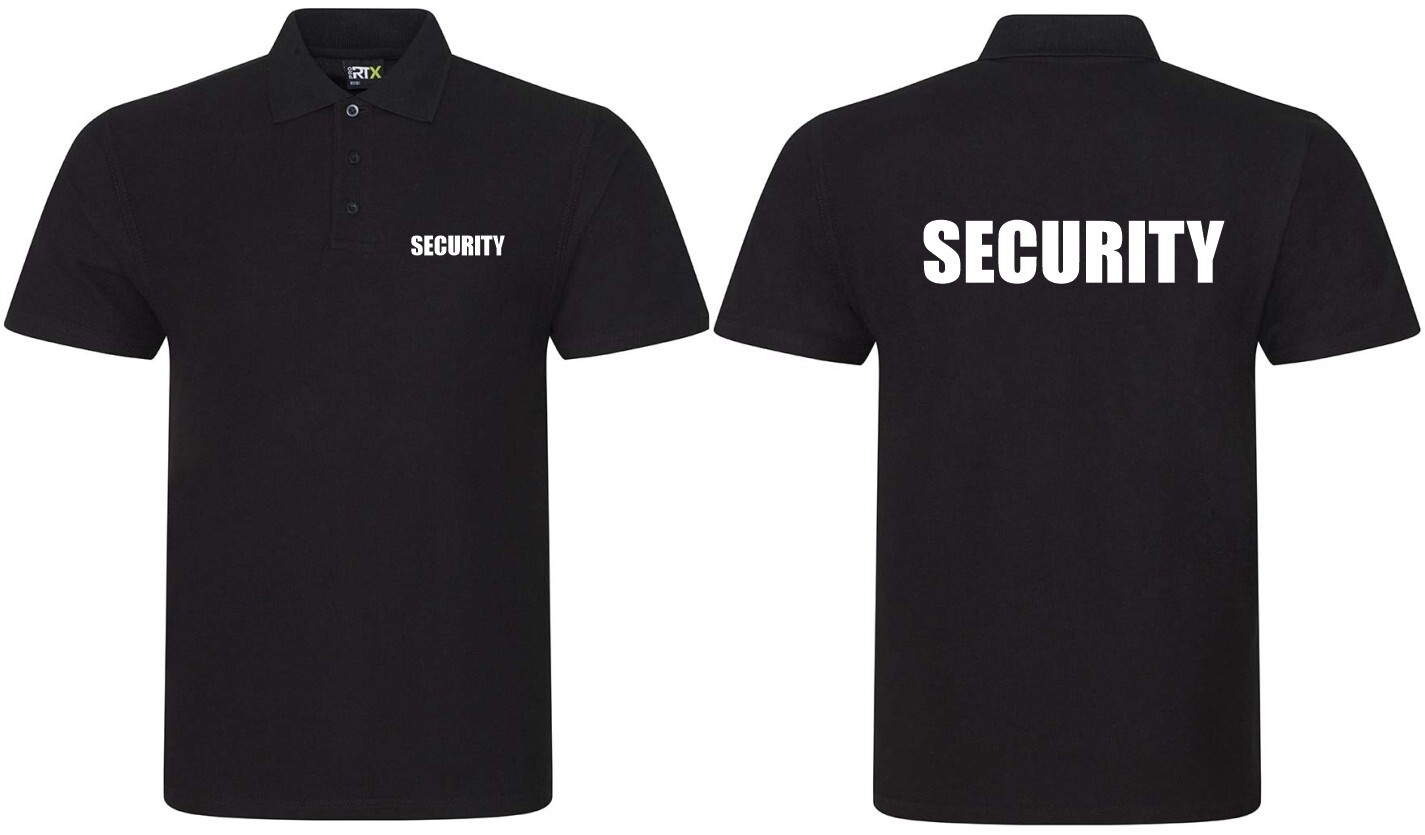 Security Polo Shirt Black - Workwear for Doormen, Bouncers & Guards - SIA Approved Sizes S-5XL-image
