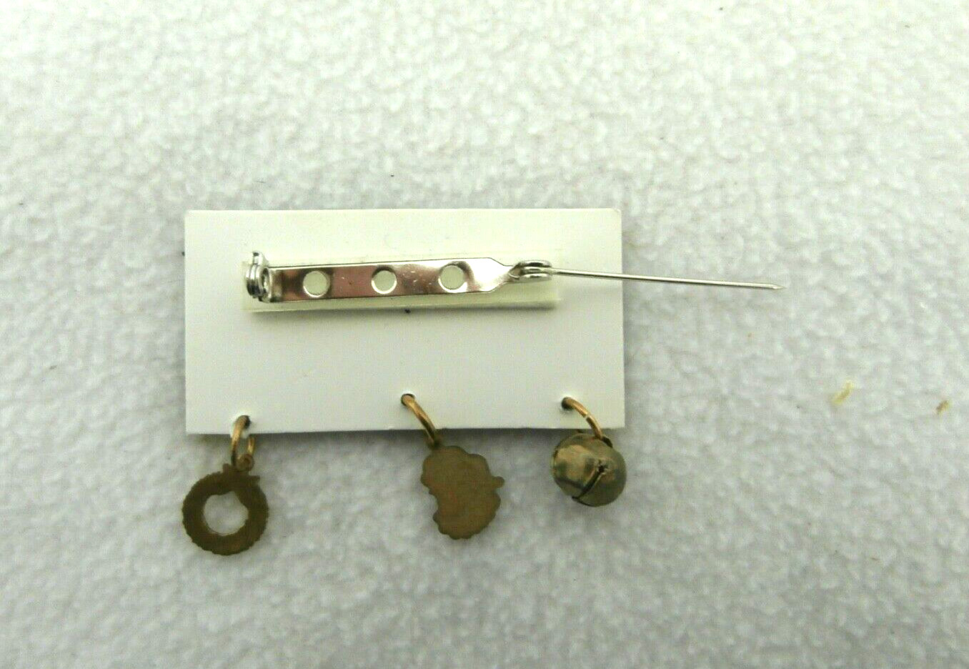 VINTAGE JOY RECTANGULAR LAMINATE BROOCH WITH CHAR… - image 5