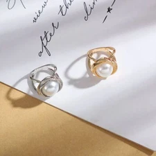 Pearl Holder Women Ladies Elegant Silk Scarf Buckle Ring Clip Jewellery Pin Gift