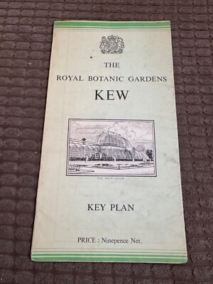 Royal Botanic Gardens Kew Key Plan and Map 1963 - with Train & Bus Route Map