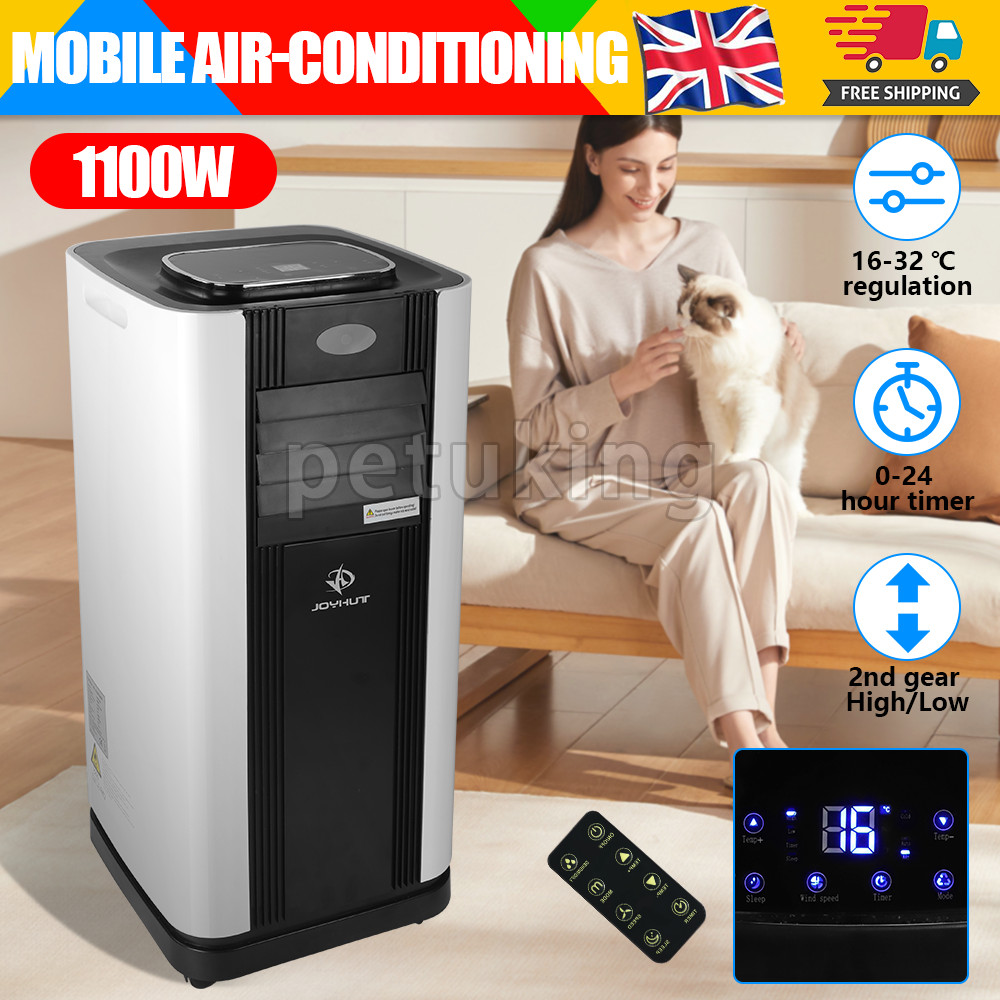 9000 BTU 1100W Portable Air Conditioner Mobile Air Conditioning Unit Cooling UK
