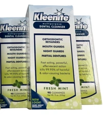 Kleenite Dental Cleanser Fresh Mint 9 oz - 90 Cleanings / box ( 3 boxes )