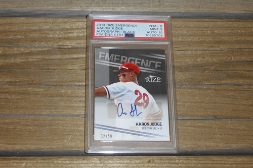 2013 Aaron Judge Rize Emergence #EM-8 Autograph Black - 32 of 50 RC PSA 9/10 - Picture 2 of 7