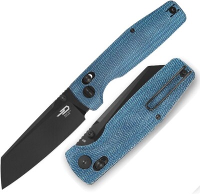 Bestech Knives Slasher Folding Knife 3.5'' D2 Tool Steel Blade Micarta Handle