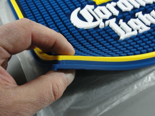CORONA LIGHT BEER GOLD CROWN 👑 PROFESSIONAL BAR SPILL DRIP SERVICE MAT 9X12 NEW - Picture 4 of 5