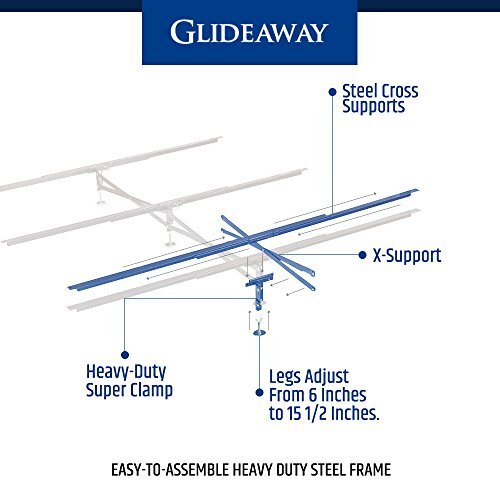 X-Support Bed Frame Support System, GS-3 XS Model - 3 Cross Rails and 3 Legs ...