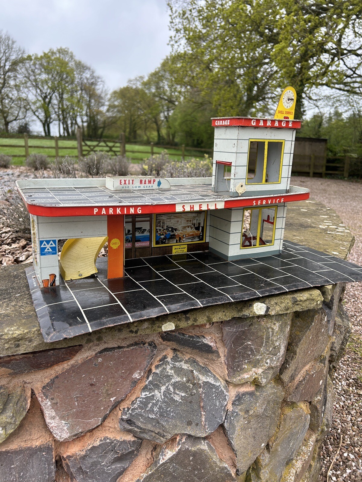 Vintage Mettoy Shell Garage Tinplate eBay