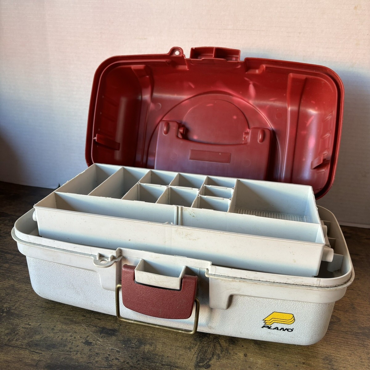 Vintage Plano Tackle Box 6102 2 Tier Fold Out Tray Fishing Fishing Gear USA  | eBay