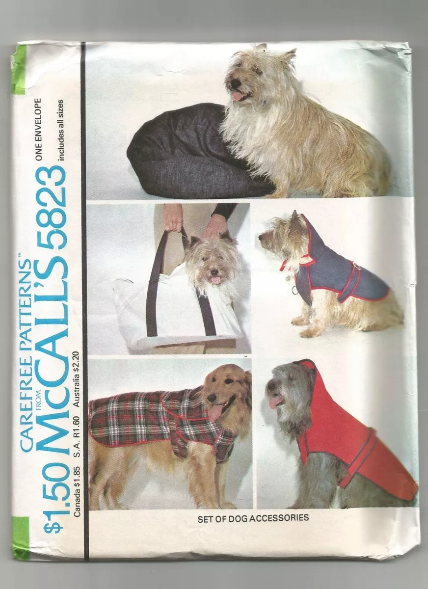 5823 McCalls Sewing Pattern UNCUT Dog Coat Pet Bed Carrier Bag