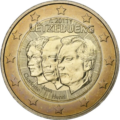 Luxembourg, Henri, 2 Euro, 2011, Bimétallique, SPL, KM:116 - Photo 1/2
