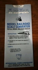 Model Railroad Scale Converter Slide Chart Z N HO S O Multi Scale Great Conditio