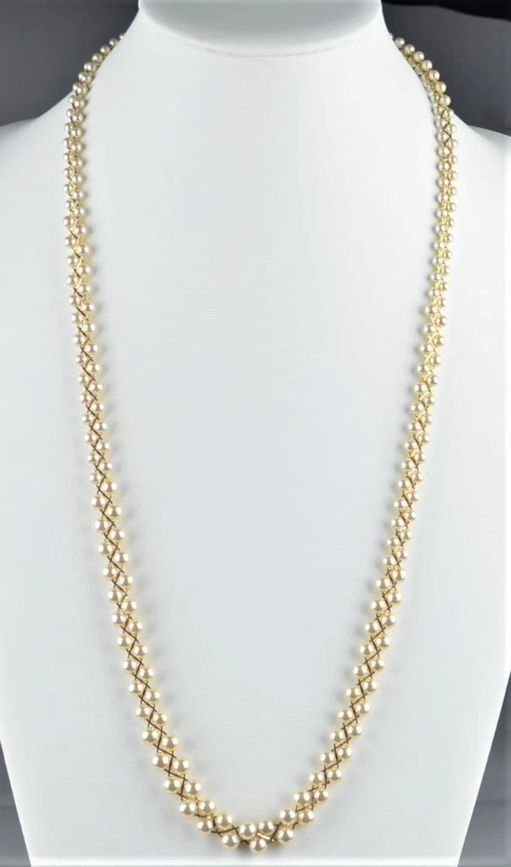 VINTAGE DESIGNER SIGNED NECKLACE LOT (3) - NAPIER (2) 18" & 30" - NORMA JEAN 30" - Image 3 of 4