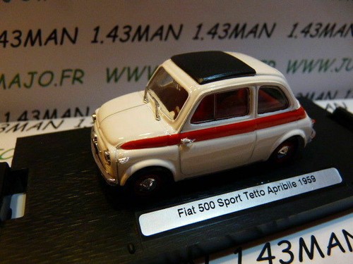 IT101 Voiture 1/43 BRUMM Déagostini : FIAT 500 Sport Tetto apribile 1959 - 第 1/1 張圖片