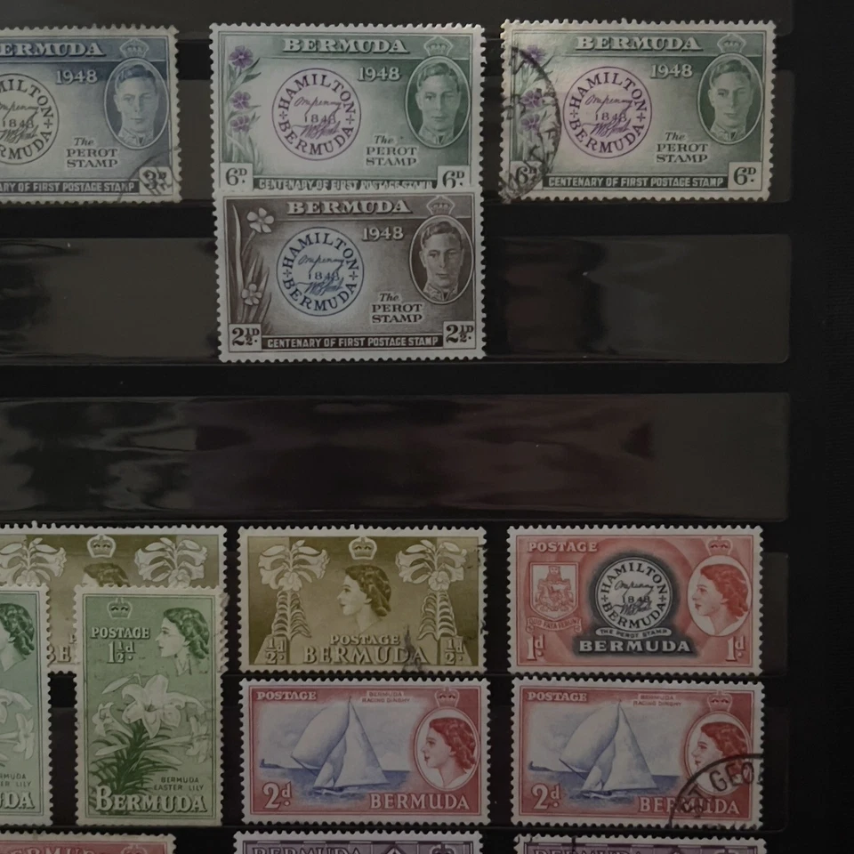 NICE BERMUDA MINT AND USED STAMPS LOT, HAMILTON, OVERPRINTS, SHIELDS & MORE - Image 3 of 4