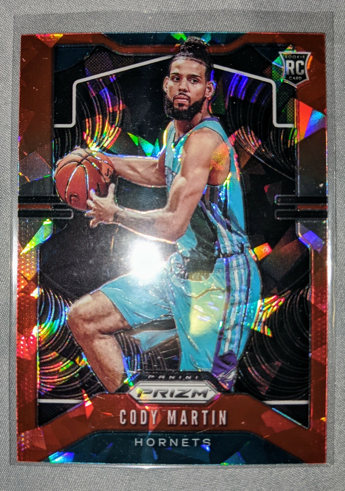 2019-20 Panini Prizm Cody Martin Red Cracked Ice Prizm Rookie Hornets