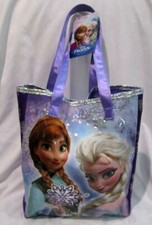 Frozen Anna facing Elsa 12" Purple Crossbody Bag Handbag Tote Bag-Brand New 