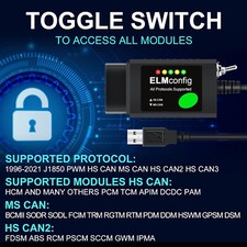 For Ford FORScan OBD2 Code  Reader ELM327 V1.5 USB Modified Scanner HS/MS CAN UK
