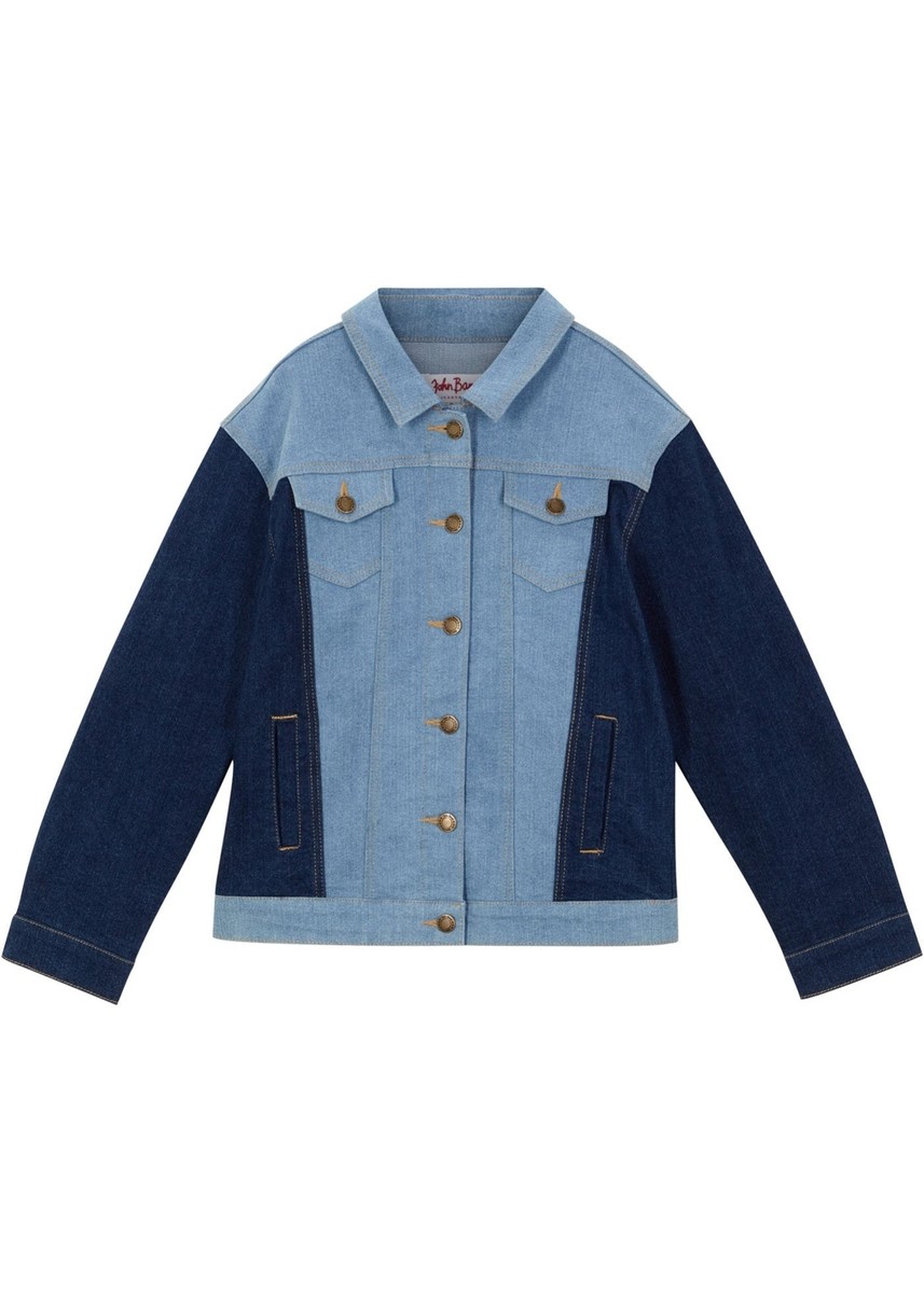 Mädchen Jeansjacke 164/170 Blau Denim Langarm Freizeit-Jacke