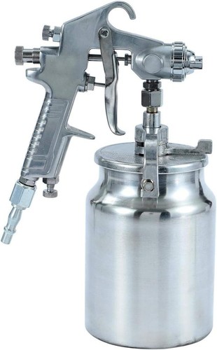 Air Paint Spray Gun, 1000Ml Capacity Suction Feed Cars Trucks Furniture - Picture 2 of 7