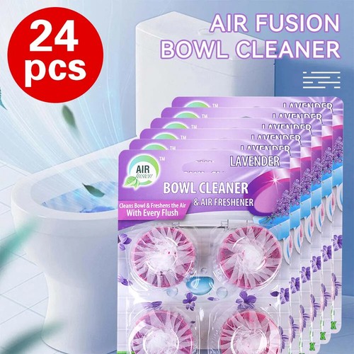 Air Fusion Lavender Toilet Bowl Cleaner Tablets - 24 Pack Deodorizer