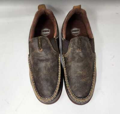 Men\'s 8W Georgia Boot Cedar Falls slip on moc-toe shoes 8 Wide GB00560 Men main image 4
