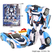 Tobot V Tornado Athlon Police Car Transforming Robot Vehicle Action Figure Toy