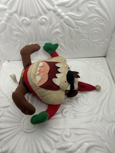 Peluche peluche giocattolo Looney Tunes Taz diavolo della Tasmania in costume da Babbo Natale - Foto 6 di 14