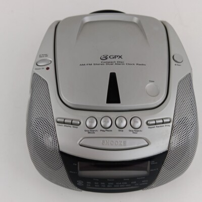 GPX D715 AM/FM CD Player Digital Clock Radio w/ Dual Alarm Tested