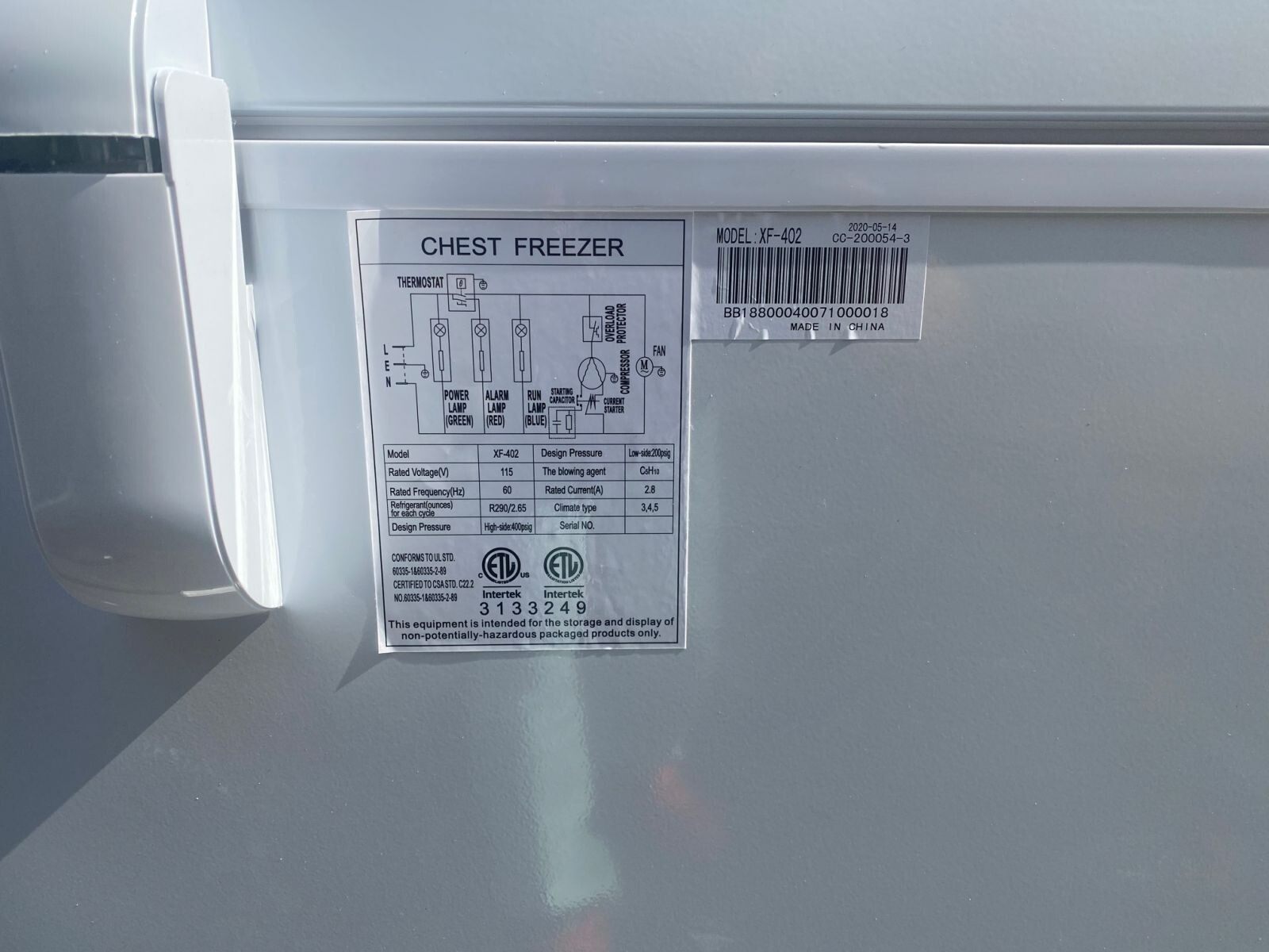 NEW 50" Solid Top Lock Chest Freezer Storage Cabinet NSF ETL Commercial XF-402
