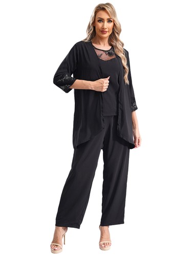 Women's Dress Suit Party Cardigan With Pants Cocktail Tank Tops And Trouser - 第 31/72 張圖片