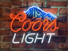 Nuevo letrero de luz de neón Coors Mountain Board 24"x20" barra de vidrio real cerveza