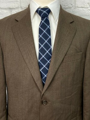 Veste De Costume Sport Bill Blass Pour Homme - Taille 40R - Laine 100% - Tissu Pied-de-poule Gris