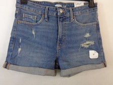 Old Navy O.G. Shorts Women's 8 Blue Denim Distressed New With Tags