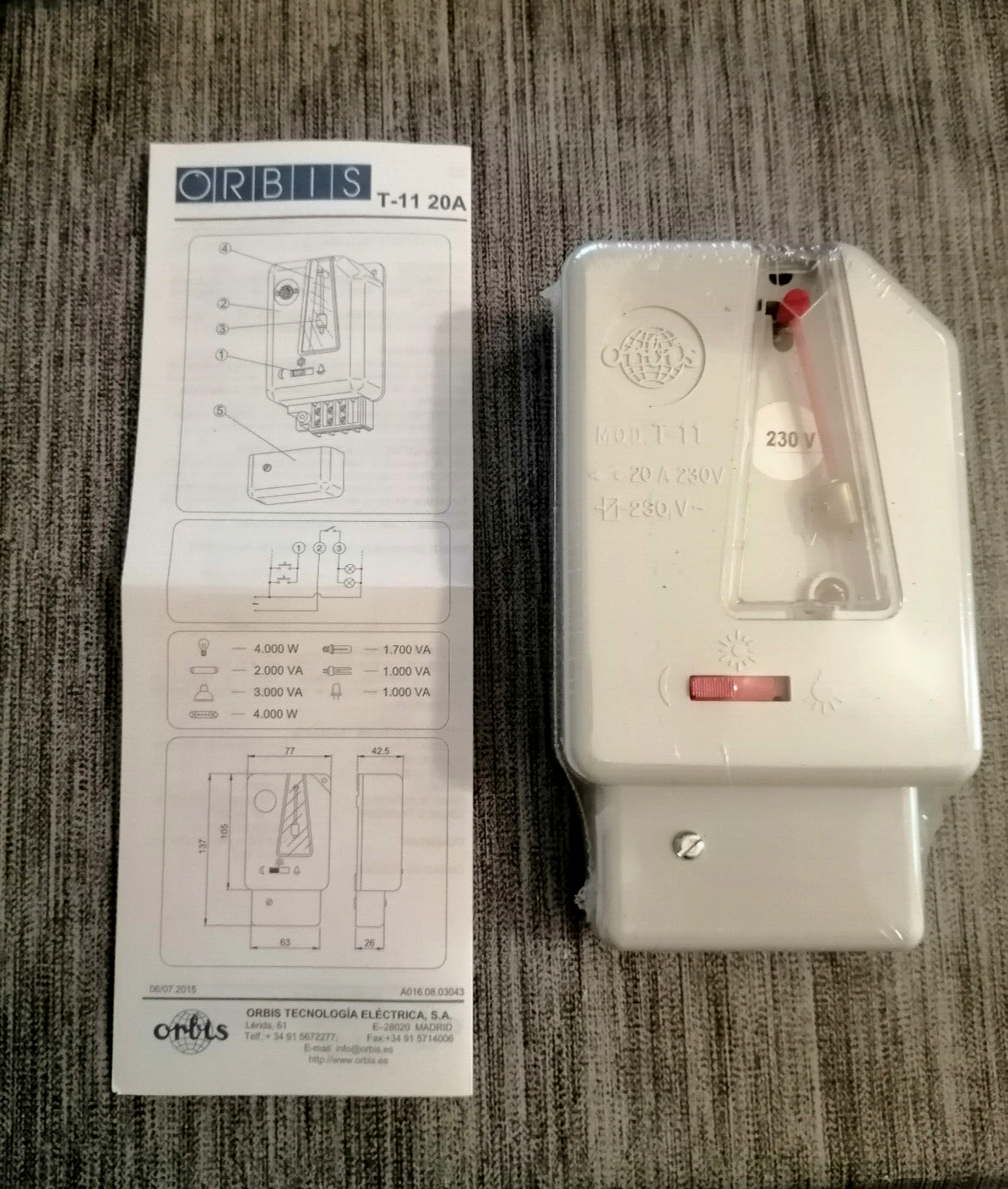 Orbis OB080232 T11-20A Inseritore luce scala