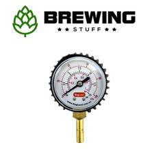 KegLand 0-15 PSI Pressure Gauge - RGB15 8mm Push Fit 5/16 Beer Brewing Corny Keg
