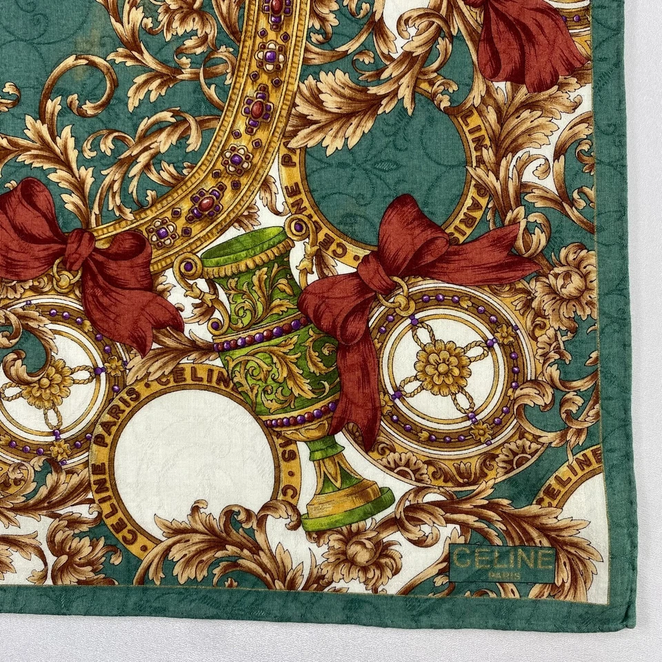 Vintage Celine Handkerchief Neckerchief Bandana Pocket Square - Image 3 of 4