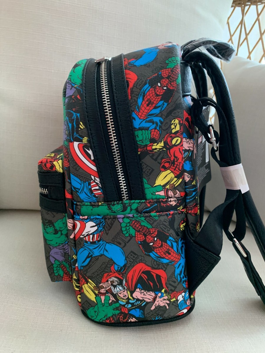 Marvel Avengers Retro Comics Allover Print Mini Backpack Loungefly | Bags | Marvel Avengers Og Loungefly Retro Comics  main image 4