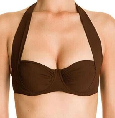 PAIN DE SUCRE 80 B Haut de maillot de bain MISHI marron chocolat NEUF 85€ - Photo 1/4