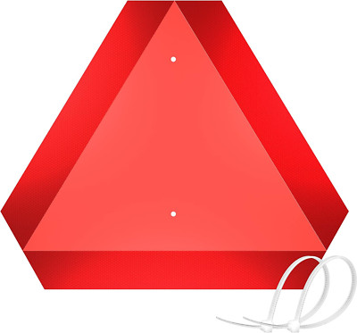 Slow Moving Vehicle Sign Triangle Sign, SMV Sign for Golf Cart, UTV/ATV/RTV, ...