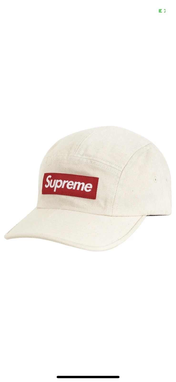 Supreme Washed Chino Twill Camp Cap Natural (FW20) Brand New Free Shipping