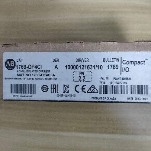 Brand New Allen-Bradley 1769-OF4CI 4 Pt A/O Current Output Module - Picture 2 of 4