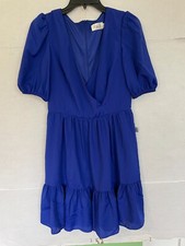 ELIZA J FIT N FLARE DRESS WOMENS SIZE 6 ROYAL BLUE NWOT