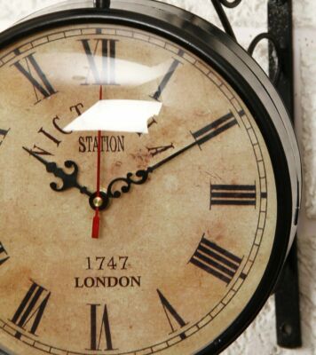 Victoria Station Clock Double Sided Railway Clock Functional Home