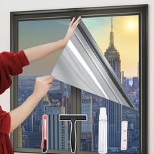 One-Way Window Privacy Film with 4 Tools,Static Cling, Easy to Install Remo...