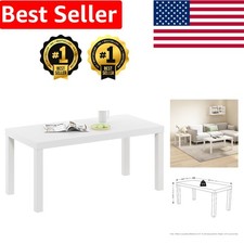 Durable Minimalist Coffee Table with Rounded Corners - Space-Saving Elegance