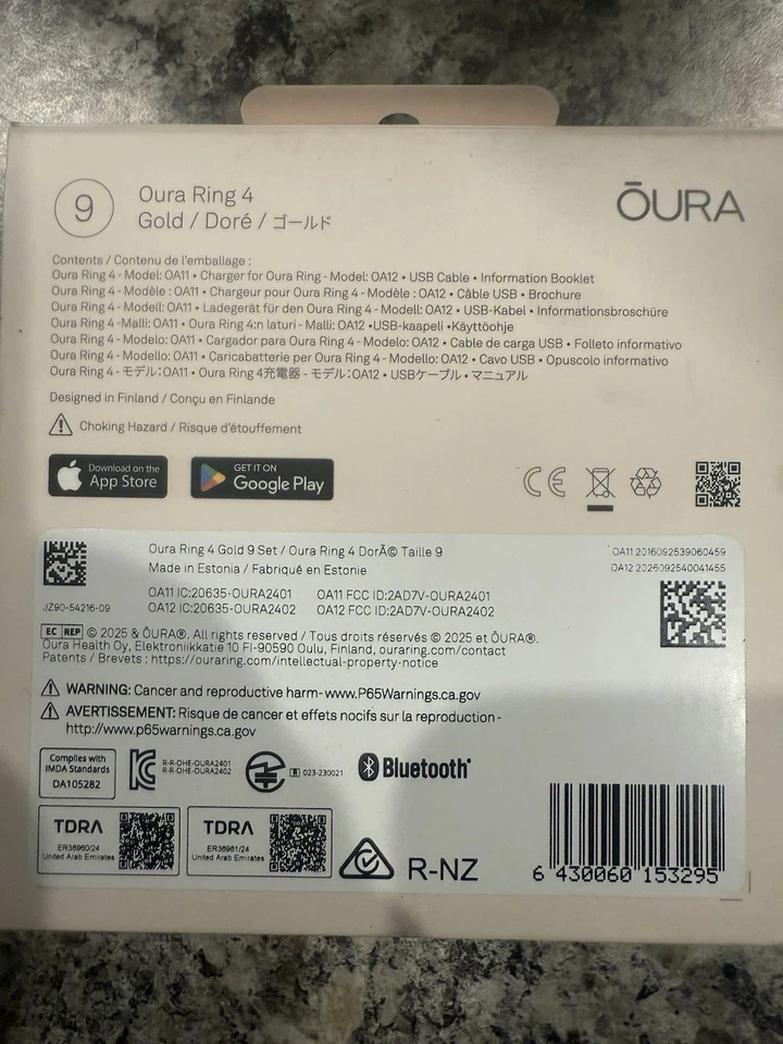 Oura Ring 4 трекер активности, здоровья и сна золотистый размер 9 (JZ90-54216-09) - Изображение 2 из 3