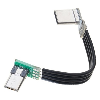 Type C to USB 5Pin Charging Data Cable Right Angle Connector for Electronics