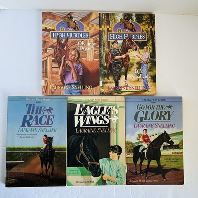 Lot of 5 Lauraine Snelling Horse Series Books Golden Filly High Hurdles Lot